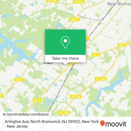 Mapa de Arlington Ave, North Brunswick, NJ 08902