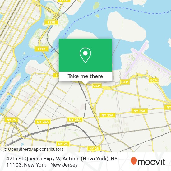 Mapa de 47th St Queens Expy W, Astoria (Nova York), NY 11103