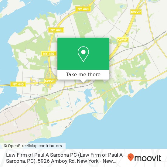 Law Firm of Paul A Sarcona PC (Law Firm of Paul A Sarcona, PC), 5926 Amboy Rd map
