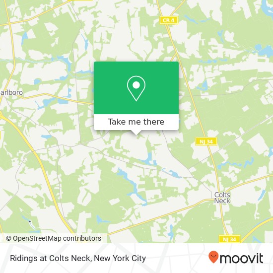 Ridings at Colts Neck map