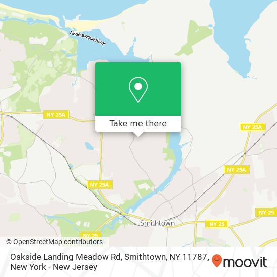 Mapa de Oakside Landing Meadow Rd, Smithtown, NY 11787