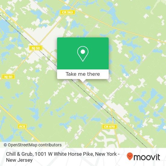 Mapa de Chill & Grub, 1001 W White Horse Pike