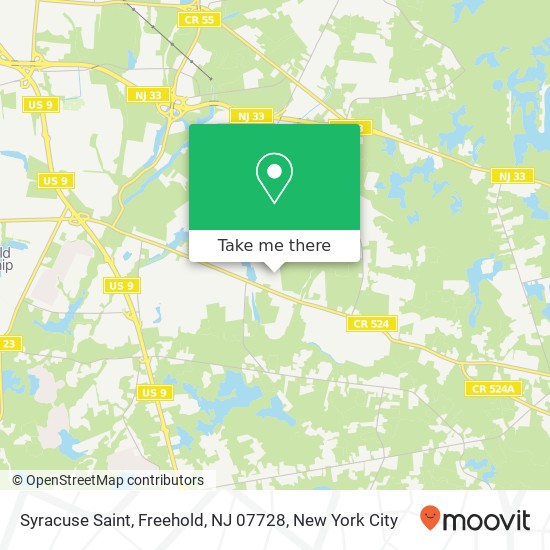 Mapa de Syracuse Saint, Freehold, NJ 07728