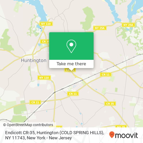 Endicott CR-35, Huntington (COLD SPRING HILLS), NY 11743 map