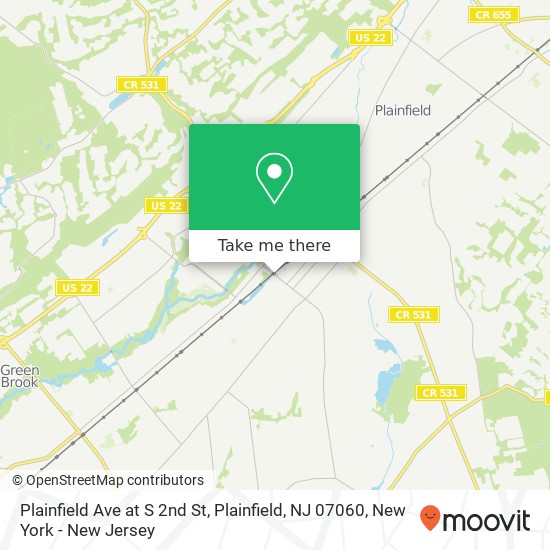 Plainfield Ave at S 2nd St, Plainfield, NJ 07060 map