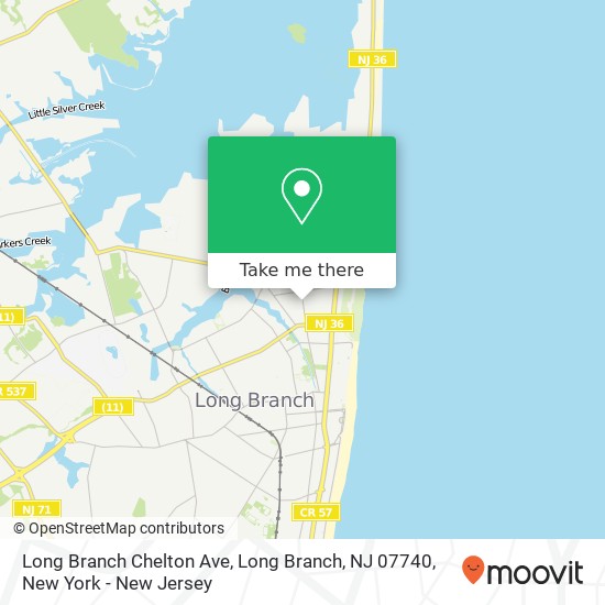 Mapa de Long Branch Chelton Ave, Long Branch, NJ 07740