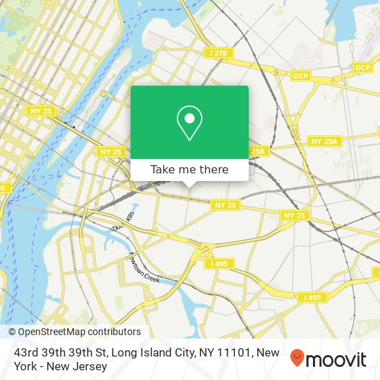 43rd 39th 39th St, Long Island City, NY 11101 map