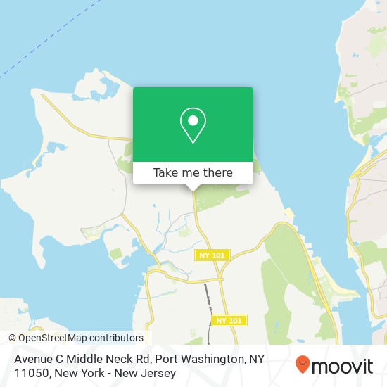 Mapa de Avenue C Middle Neck Rd, Port Washington, NY 11050