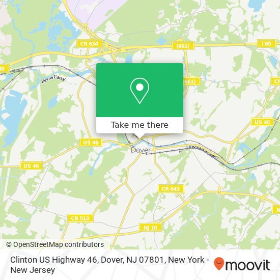 Mapa de Clinton US Highway 46, Dover, NJ 07801