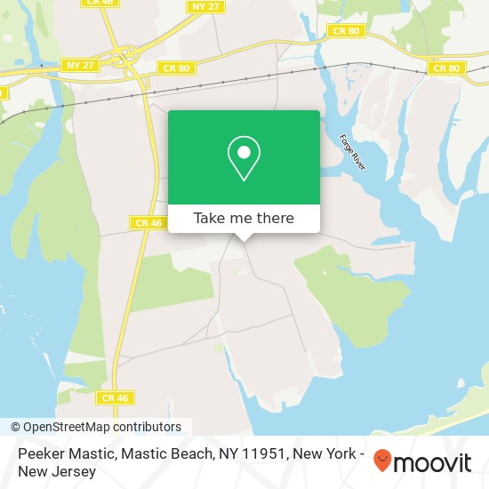 Peeker Mastic, Mastic Beach, NY 11951 map