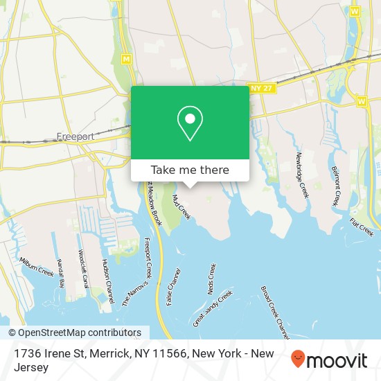 1736 Irene St, Merrick, NY 11566 map