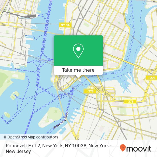 Roosevelt Exit 2, New York, NY 10038 map