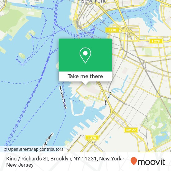 Mapa de King / Richards St, Brooklyn, NY 11231