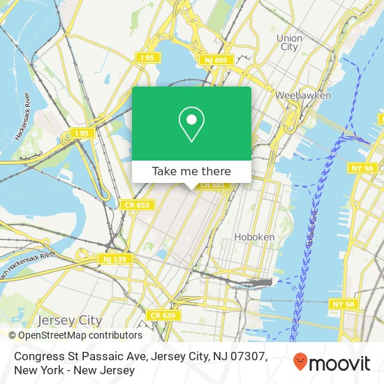 Congress St Passaic Ave, Jersey City, NJ 07307 map