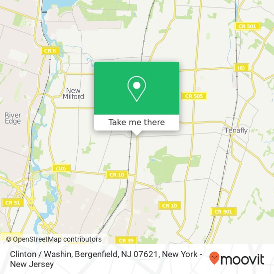 Mapa de Clinton / Washin, Bergenfield, NJ 07621