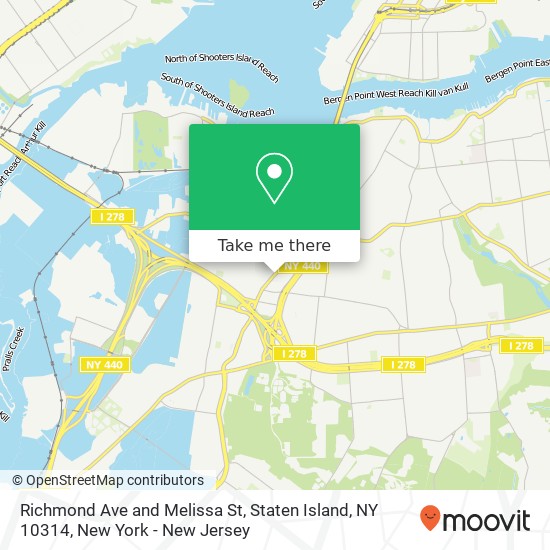 Richmond Ave and Melissa St, Staten Island, NY 10314 map