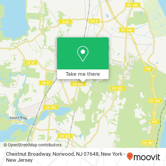 Chestnut Broadway, Norwood, NJ 07648 map