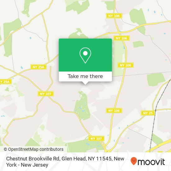 Mapa de Chestnut Brookville Rd, Glen Head, NY 11545