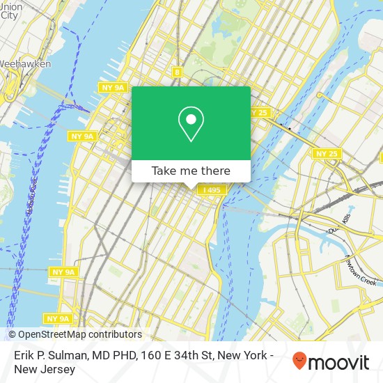 Mapa de Erik P. Sulman, MD PHD, 160 E 34th St