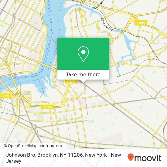 Mapa de Johnson Bro, Brooklyn, NY 11206