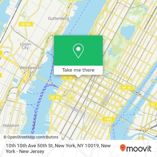 Mapa de 10th 10th Ave 50th St, New York, NY 10019