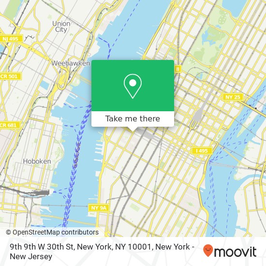 Mapa de 9th 9th W 30th St, New York, NY 10001