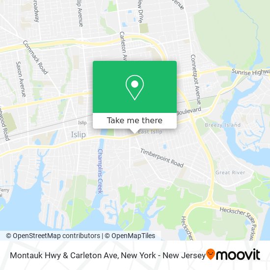 Mapa de Montauk Hwy & Carleton Ave