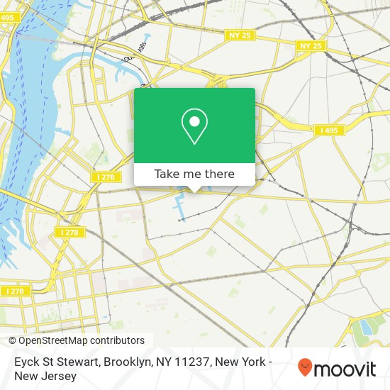 Mapa de Eyck St Stewart, Brooklyn, NY 11237