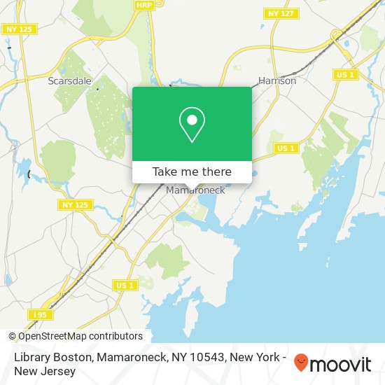 Mapa de Library Boston, Mamaroneck, NY 10543