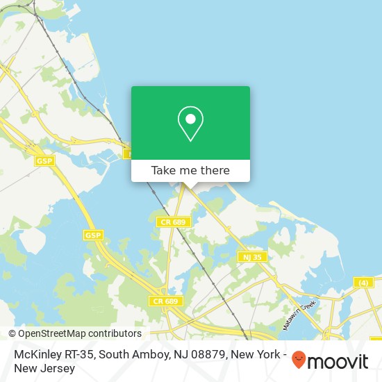 Mapa de McKinley RT-35, South Amboy, NJ 08879