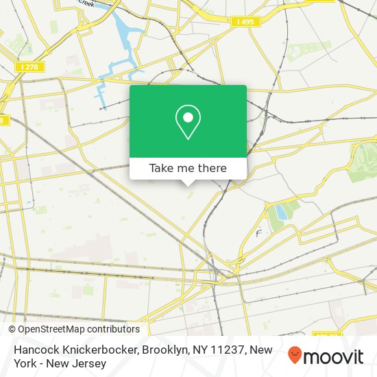 Mapa de Hancock Knickerbocker, Brooklyn, NY 11237