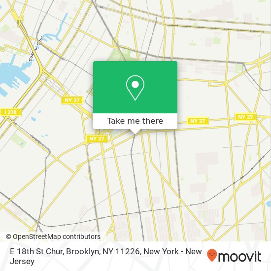 Mapa de E 18th St Chur, Brooklyn, NY 11226