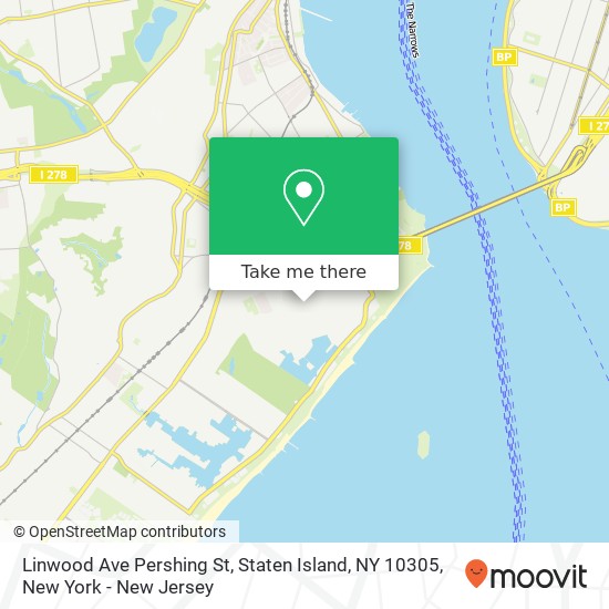 Mapa de Linwood Ave Pershing St, Staten Island, NY 10305