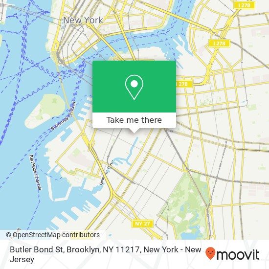 Mapa de Butler Bond St, Brooklyn, NY 11217