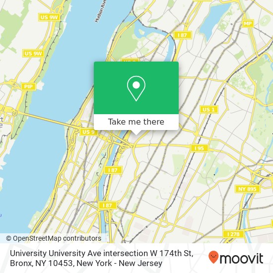 University University Ave intersection W 174th St, Bronx, NY 10453 map