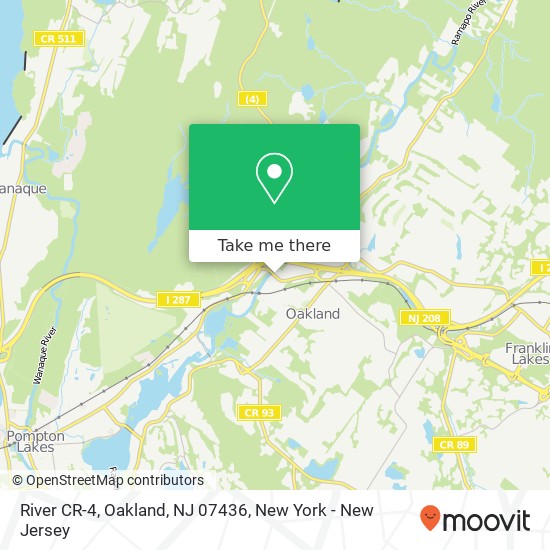 Mapa de River CR-4, Oakland, NJ 07436