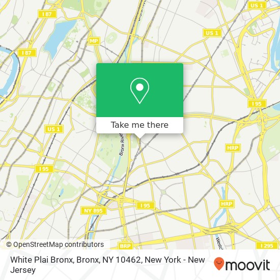 Mapa de White Plai Bronx, Bronx, NY 10462