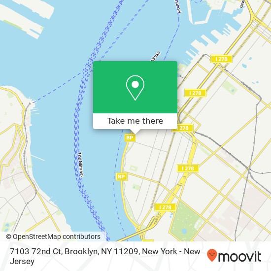Mapa de 7103 72nd Ct, Brooklyn, NY 11209