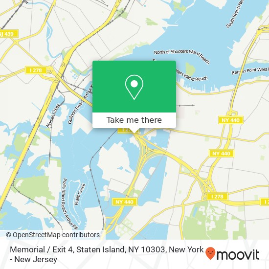 Mapa de Memorial / Exit 4, Staten Island, NY 10303