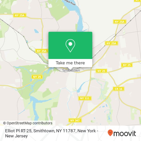 Mapa de Elliot Pl RT-25, Smithtown, NY 11787