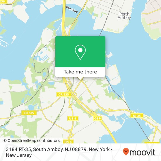 Mapa de 3184 RT-35, South Amboy, NJ 08879