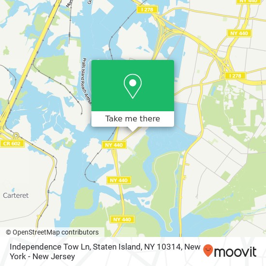 Independence Tow Ln, Staten Island, NY 10314 map