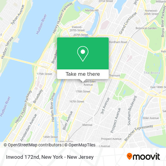 Inwood 172nd map