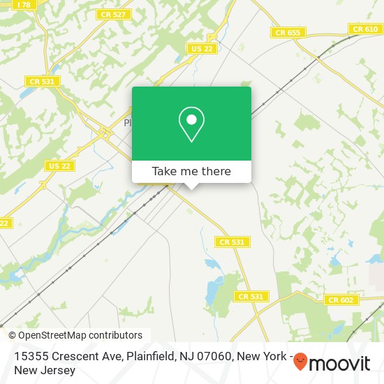 15355 Crescent Ave, Plainfield, NJ 07060 map