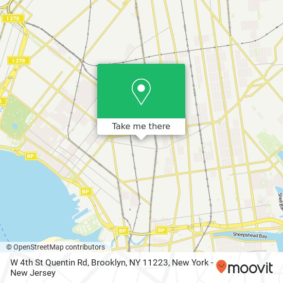 W 4th St Quentin Rd, Brooklyn, NY 11223 map