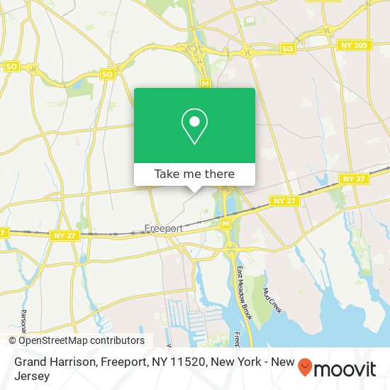 Mapa de Grand Harrison, Freeport, NY 11520