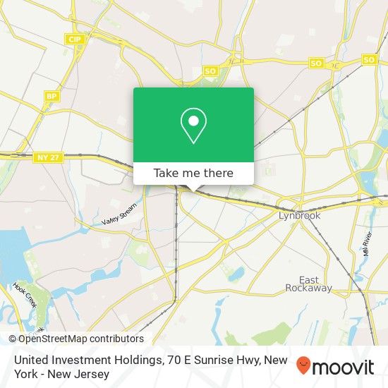 Mapa de United Investment Holdings, 70 E Sunrise Hwy