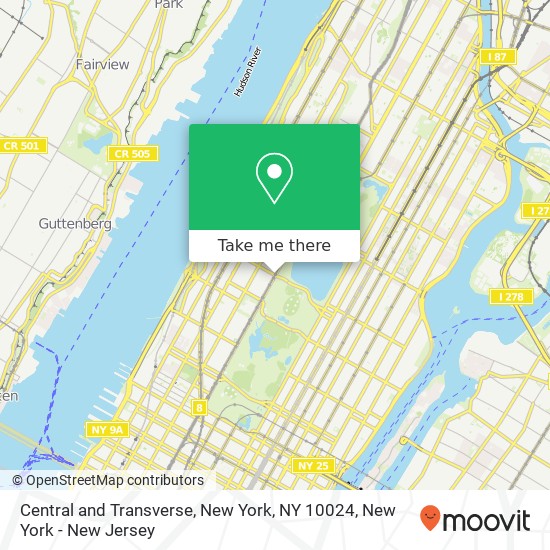 Central and Transverse, New York, NY 10024 map