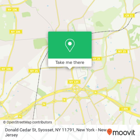 Mapa de Donald Cedar St, Syosset, NY 11791