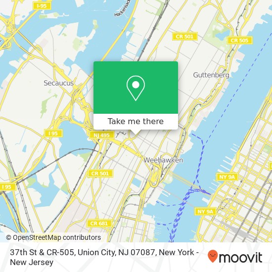 37th St & CR-505, Union City, NJ 07087 map